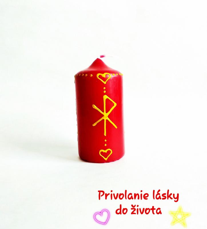Sviečka pre privolanie lásky do života(4x10cm)